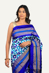 Blue Hyderabadi Patola Saree