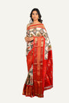 Off White Hyderabadi Patola Saree