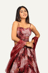 Soft Organza Lehenga Choli with Sparkling Tikki
