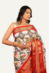 Off White Hyderabadi Patola Saree