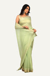 Pista Green Georgette Fancy Saree
