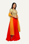 Georgette & Raw Silk Handwork Lehenga Choli