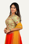 Georgette & Raw Silk Handwork Lehenga Choli