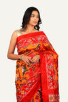 Mustard Yellow Hyderabadi Patola Saree