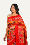 Mustard Yellow Hyderabadi Patola Saree