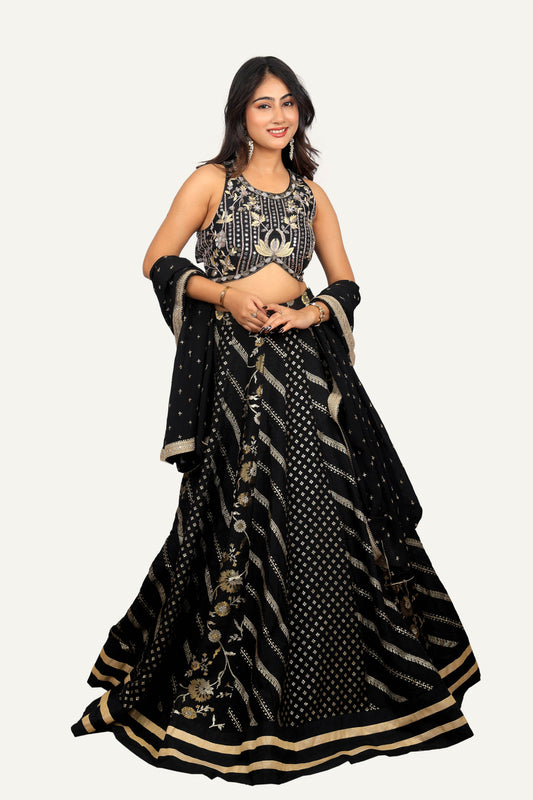 Banarasi Silk Hand Work Lehenga Choli