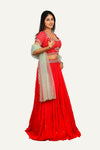 American Crepe Silk Designer Handwork Lehenga Choli