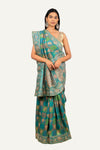 Rama Green Banarasi Weaving Handwork Saree