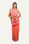 Banarasi Georgette Silver Gold Zari with Bandhni Saree