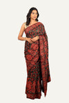 Black Georgette Multi Colour Resam Work Saree