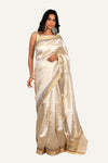 Cream Silk Saree