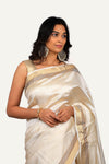 Cream Silk Saree