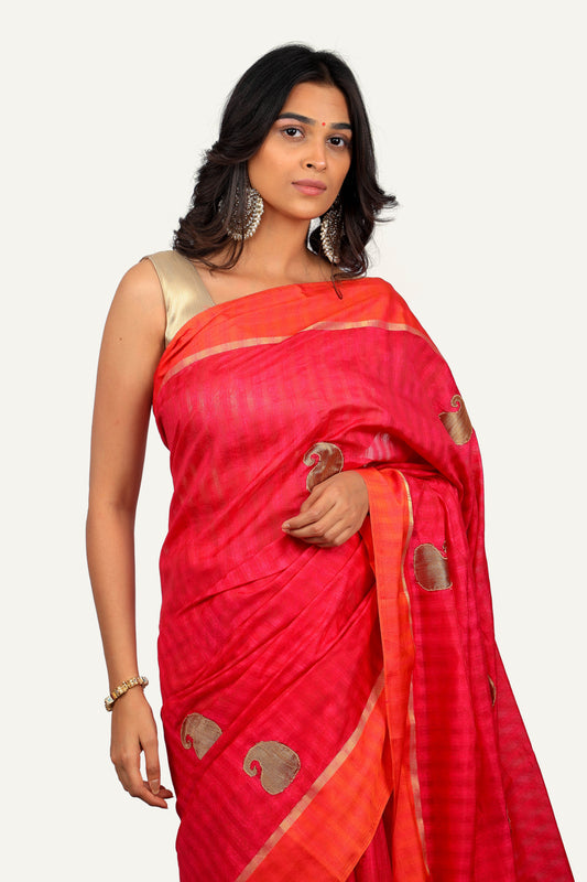 Pink Silk Saree