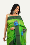 Parrot Green Fancy Designer Saree