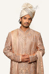 Raw Silk Sherwani With Fully Hand Work