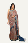 Gray Kalamkari Print Saree