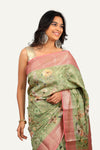 Mint Green Soft Silk Saree