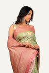 Mint Green Soft Silk Saree