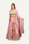 Crush Tissue Zardosi Work Handcrafted Lehenga Choli