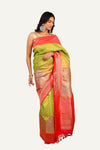 Parrot Green Tissue Silk Saree