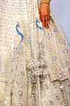 White Imported Net Swarovski & Machine Work Lehenga Choli
