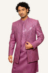 Lavender Indowestern With Mirror Work