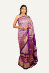 Purple Hyderabadi Ikkat Patola Saree