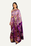 Purple Hyderabadi Ikkat Patola Saree