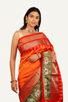 Mustard Yellow Hyderabadi Ikkat Patola Saree