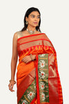 Mustard Yellow Hyderabadi Ikkat Patola Saree