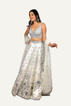 Off White Silk Handwork Lehenga Choli