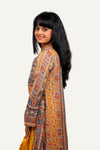Stylish Yellow Georgette & Satin Dhoti Set