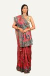 Rani Pink Banarasi Weaving Soft Silk Hand Work Saree