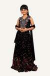 Black Choli Set with Sequence & Thread Work