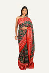Green with Red Patan Patola Saree