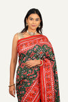 Green with Red Patan Patola Saree