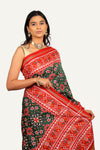 Green with Red Patan Patola Saree