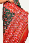 Green with Red Patan Patola Saree