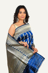 Electric Blue Pure Katan Silk Saree