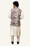 Cream Kurta Set with Kashmiri Multicolor Thread Work