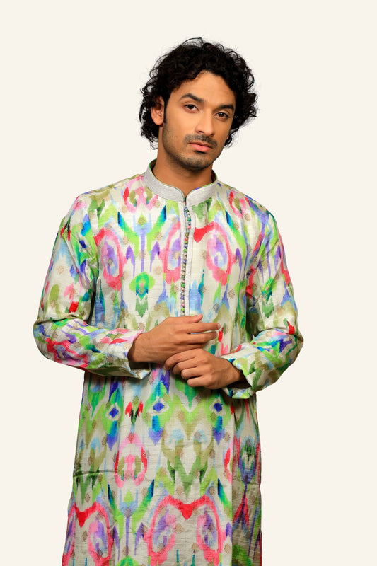 Multicolor Printed Kurta Set
