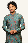 Light Green Modern Print Kurta Set