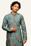 Light Green Modern Print Kurta Set
