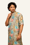 Multicolor Printed Patiyala Kurta Set