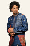 Blue Modern Print Kurta Set