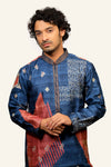Blue Modern Print Kurta Set