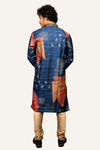 Blue Modern Print Kurta Set
