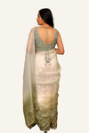 Soft Organza Ombre shade Hand Work Saree with Full Hand Work Ready Blouse