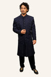 Dark Blue Hand Work Nawabi Style Indowestern