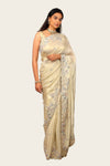 Crush Tissue with Zardosi thread Handwork Saree
